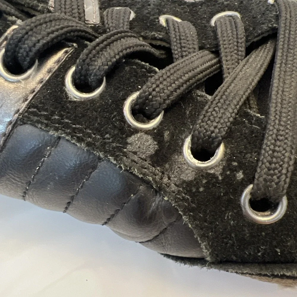 Steve Madden Mens Evrclear Leather Fashion Sneaker Shoe Sz 10 Black Gray Lace Up